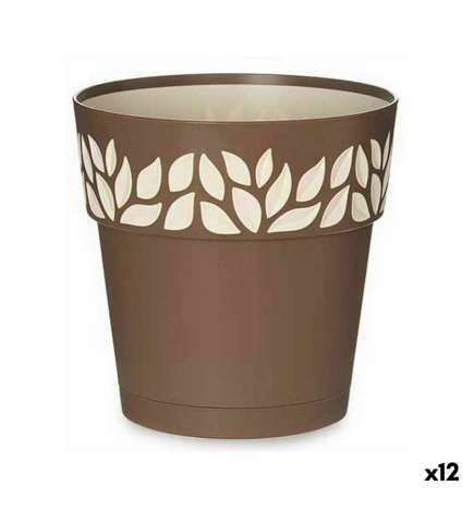 Vaso Autoirrigante Stefanplast Cloe Marrone Plastica 19 x 19 x 19 cm (12 Unità)