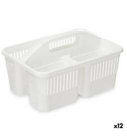 Secchio organizzatore Bianco Plastica 31,3 x 18 x 22 cm Detergente (12 Unità)