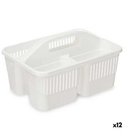 Secchio organizzatore Bianco Plastica 31,3 x 18 x 22 cm Detergente (12 Unità)