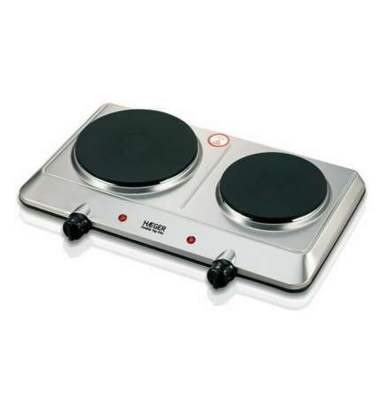 Piastra Elettrica Haeger HP-02S.015A 2 Fornelli Rosso 2250W