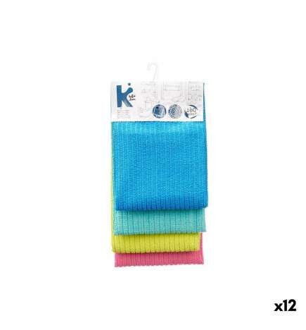 Set di Asciugamani da Cucina Azzurro Verde Rosa Turchese 40 x 60 cm 15 x 31 x 5 cm (12 Unità)