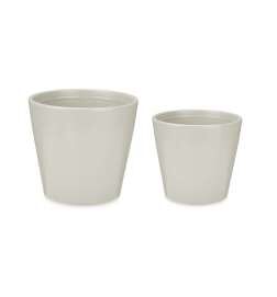 Set de Macetas Ibergarden Gris Arcilla Ø 22 cm Ø 28 cm 28 x 27 x 28 cm 2 Piezas