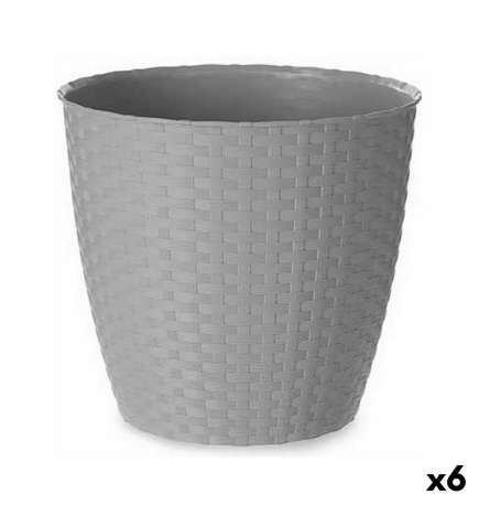 Doniczka Stefanplast Szary Plastikowy 24 x 22,3 x 24 cm (6 Sztuk)