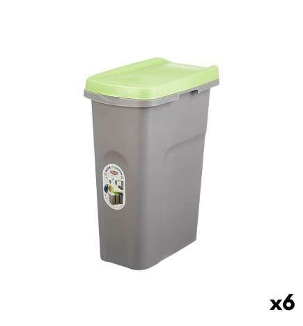 Cestino Stefanplast Verde Grigio Plastica 25 L (6 Unità)