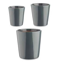 Set di Vasi Ibergarden Antracite Argilla Cónica Ø 14 cm Ø 22 cm Ø 17 cm 22,5 x 21 x 22,5 cm 3 Pezzi