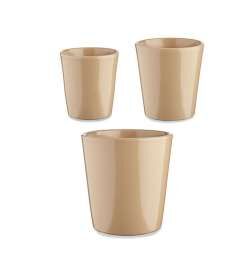 Set di Vasi Ibergarden Beige Argilla Cónica Ø 14 cm Ø 22 cm Ø 17 cm 22 x 21 x 22 cm 3 Pezzi