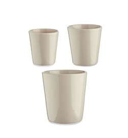 Set di Vasi Ibergarden Grigio Argilla Cónica Ø 14 cm Ø 22 cm Ø 17 cm 22,5 x 21 x 22,5 cm 3 Pezzi