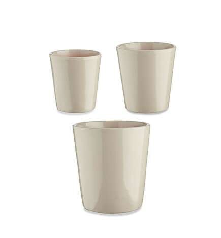 Set di Vasi Ibergarden Grigio Argilla Cónica Ø 14 cm Ø 22 cm Ø 17 cm 22,5 x 21 x 22,5 cm 3 Pezzi