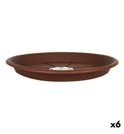 Piatto per Vaso Green Time 55623 Marrone (6 Unità) (Ø 32 cm)