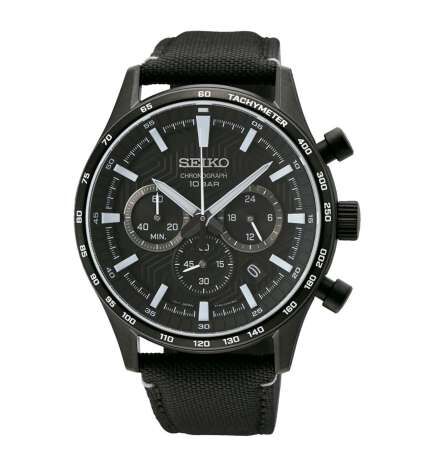 Orologio Uomo Seiko SSB417P1 Nero