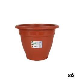 Vaso Dem Squares Rotonda Marrone 30 x 30 x 23,5 cm (6 Unità)