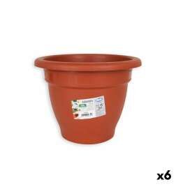 Vaso Dem Squares Rotonda Marrone 25 x 25 x 19 cm (6 Unità)