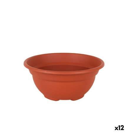 Vaso Dem Greentime Rotonda Ciotola Marrone ø 20 x 9 cm (12 Unità)
