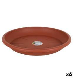 Piatto per Vaso Dem Squares Marrone 45 cm (6 Unità)