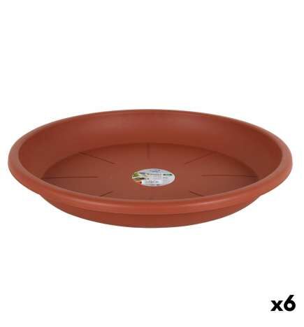 Piatto per Vaso Dem Squares Marrone 45 cm (6 Unità)