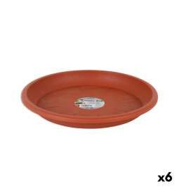 Piatto per Vaso Dem Squares Marrone 32 cm (6 Unità)