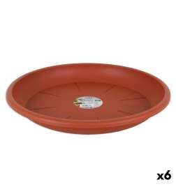 Piatto per Vaso Dem Squares Marrone 39,5 cm (6 Unità)