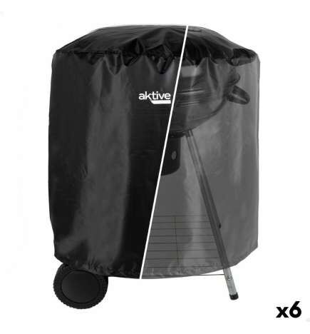 Coperchio di protezione per barbecue Aktive Nero 6 Unità 69,5 x 67 x 69,5 cm