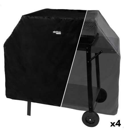 Coperchio di protezione per barbecue Aktive Nero 4 Unità 142 x 120 x 60 cm