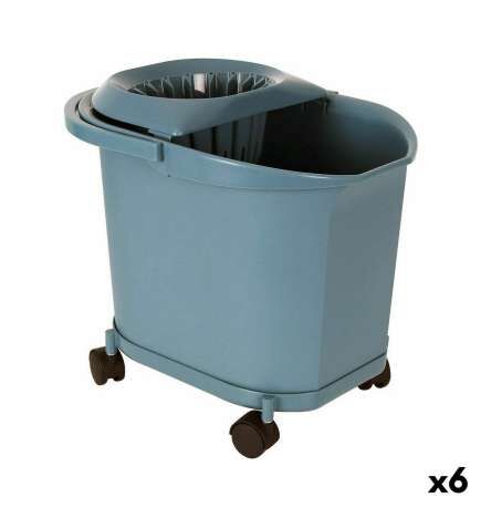 Secchio per Pavimenti 16 L Azzurro (6 Unità)