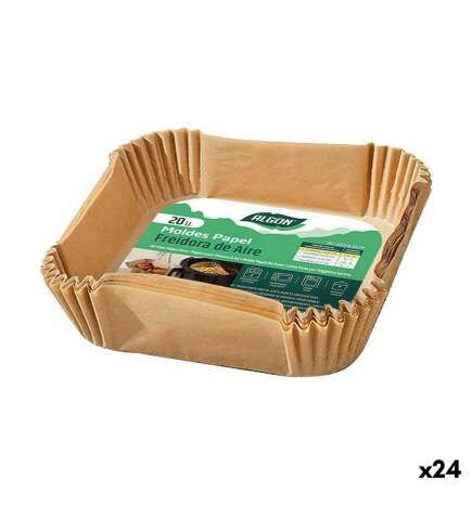 Carta per friggitrice ad aria Algon 20 cm Friggitrice senza Olio (24 Unità)