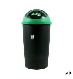 Secchio per la Spazzatura Tontarelli Big hoop Nero Verde 50 L 39 x 39 x 72 cm (10 Unità)