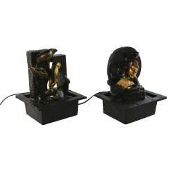 Fontana da giardino Home ESPRIT Resina Buddha Orientale 21 x 19 x 27 cm (2 Unità)
