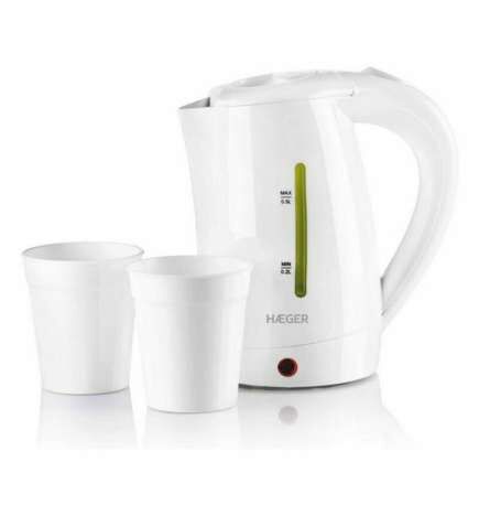 Bollitore Haeger 	EK-10W.015A- Bianco 1100 W Plastica 500 ml