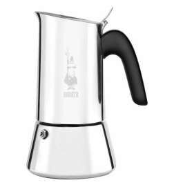 Italian Coffee Pot Bialetti NEW VENUS Silver Metal Stainless steel