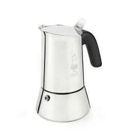 Italian Coffee Pot Bialetti NEW VENUS Silver Metal Stainless steel