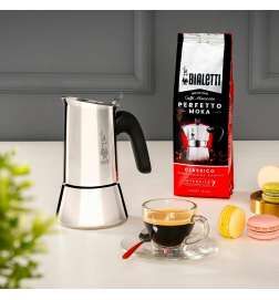 Italian Coffee Pot Bialetti NEW VENUS Silver Metal Stainless steel