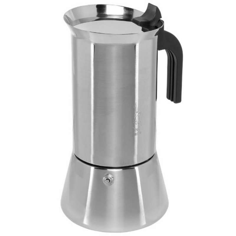 Italian Coffee Pot Bialetti NEW VENUS Silver Wood Stainless steel
