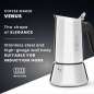 Italian Coffee Pot Bialetti NEW VENUS Silver Wood Stainless steel