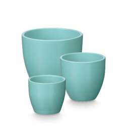 Set of pots Ibergarden Turquoise Clay Ø 14 cm Ø 22 cm Ø 17 cm 3 Pieces