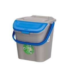 Waste bin Stefanplast ECOWAY Blue Grey polypropylene 28 L Stackable (6 Units)