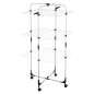 Folding Vertical Clothes Dryer with Wheels White Black Metal 69 x 135 x 62,5 cm (4 Units)