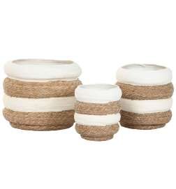 Planter Home ESPRIT Bicoloured Fibre Urban (3 Pieces)