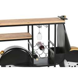Bottle rack Home ESPRIT Black Golden 134 X 36 X 92 CM