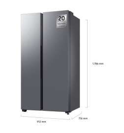 Combined Refrigerator Samsung RS70F65QETEF Steel