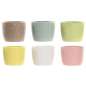 Planter Home ESPRIT Yellow Blue White Pink Dolomite 12 x 12 x 10 cm (6 Units)